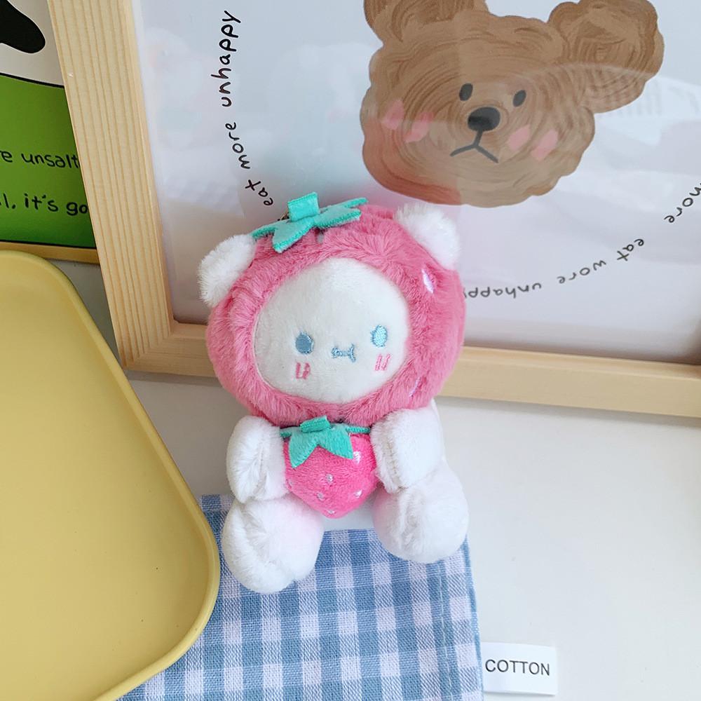 Soft And Huggable Plush Keychain Bears Sweet Fruit-themed Mini Stuffed Animals For Kids And Adults