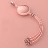 Dropshipping PD 100w Usb Cable 3 In 1 Usb Fast Charging Usb Data Cable Mobile Phone 6a Retractable Charger Cable for Iphone
