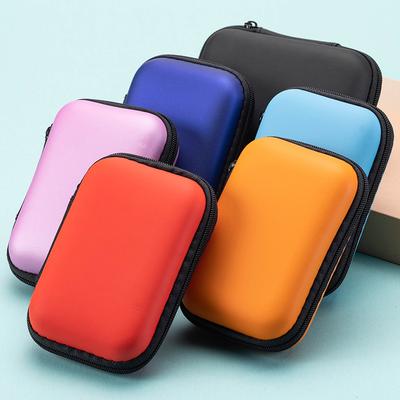 Hard Drive Storage Bag EVA Waterproof Electronics Accessories Organizer Case for SSD USB Cable Headphone Power Bank Multi-Compar