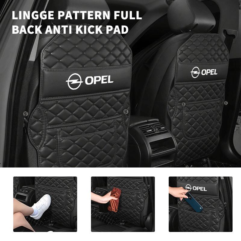 Leather Car Back Seat Protector Seat Mud Anti-Child-Kick Pad For Opel Astra G H J K F Corsa D Zafira B Insignia Mokka Regal