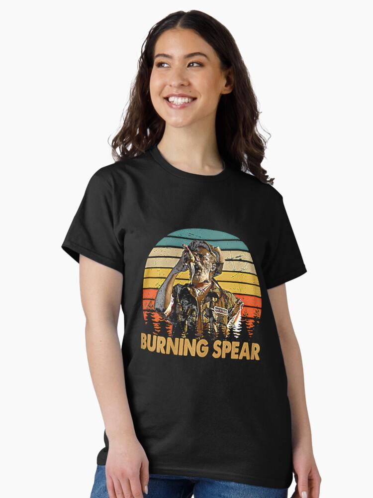 Burning Spear Retro Burning Art Spear Music Jamaican Singers Classic T-Shirt