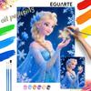 Ice Princess Painting by Numbers Hand Filled Drawing Art Kit Home Decor