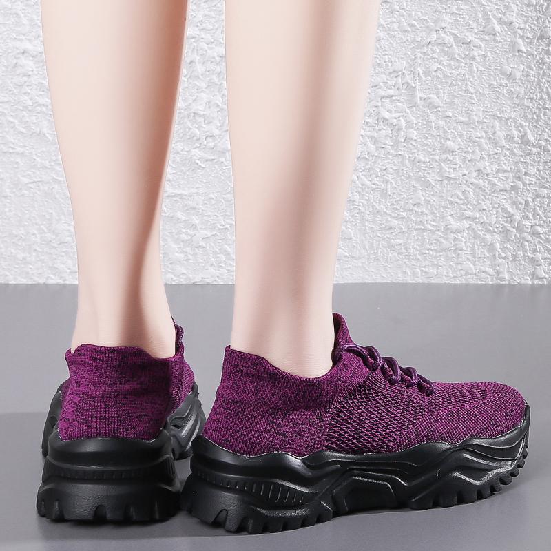 Mode Damen Schuhe Neu Tennis Plateau Jogging Atmungsaktives Mesh Leichtgewichtige Vulkanisierte Schuhe 35-42 Zapatillas De Deporte