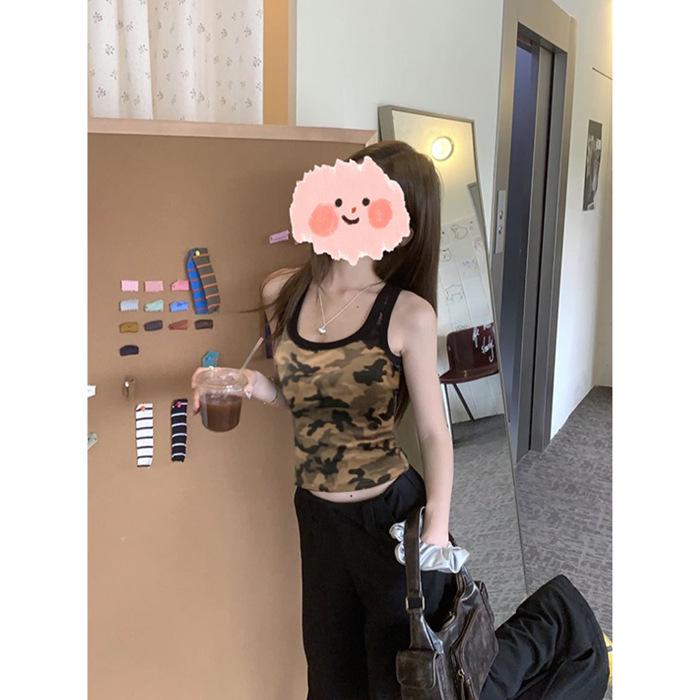 

Уникальный пикантный камуфляжный наряд для женщин 2025 года с топом-камисоль на подкладке Extra Large камуфляжный