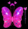 Illuminated Butterfly Wings Set: Light-Up Three-Piece for Children's Performances and Night Markets