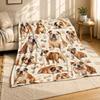 English Bulldog Paw Coral Fleece Blanket Dog Lover Decor