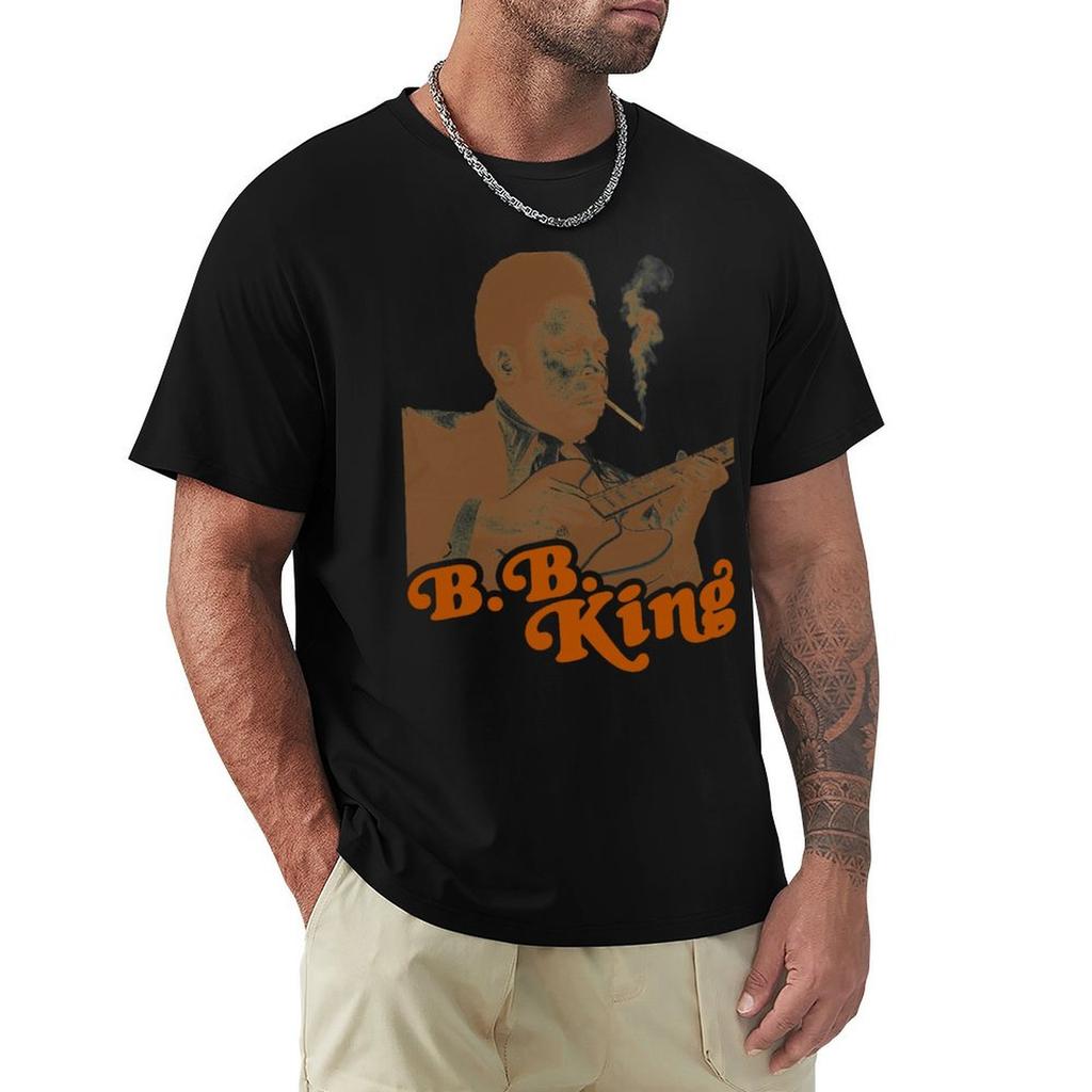 Retro Bb King Sepia Tribute Tshirt All Match Print Short Sleeve Top