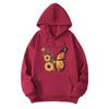2025 autumn and winter fleece women's sweater threaded cuffs hem loose thermal hooded