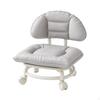 Rolling Stool with Backrest Padded Mobile Chair Cushion Compact for Bedroom