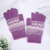 Winter warm snowy knitted five-finger gloves split-finger gloves adult gloves