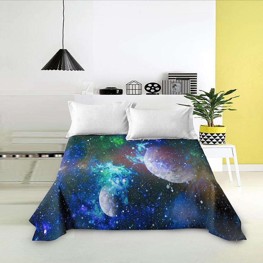 

Постельная простыня Кинг/Квин с принтом Галактики и Космоса, 3D Звездное Небо, Постельное белье Вселенная, Мягкий Полиэстер, Постельное белье из льна для мальчиков, подростков, взрослых 70x133cm