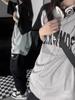 Unisex American Retro Raglan Patchwork Cotton Loose Fit Half Sleeve T-Shirt (Plus Sizes Available)