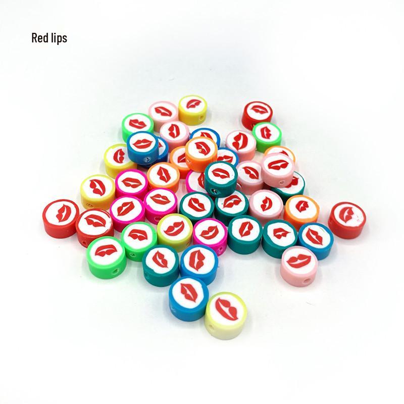 Colorful Fruit & Smiley Face Polymer Clay Beads Bracelet DIY Jewelry Accessories