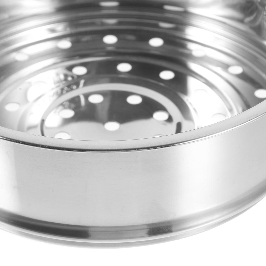 Pans Cooker Bbq Grill Baskets Stainless Steel Steamer Cookware Grid Soup Pot Silver