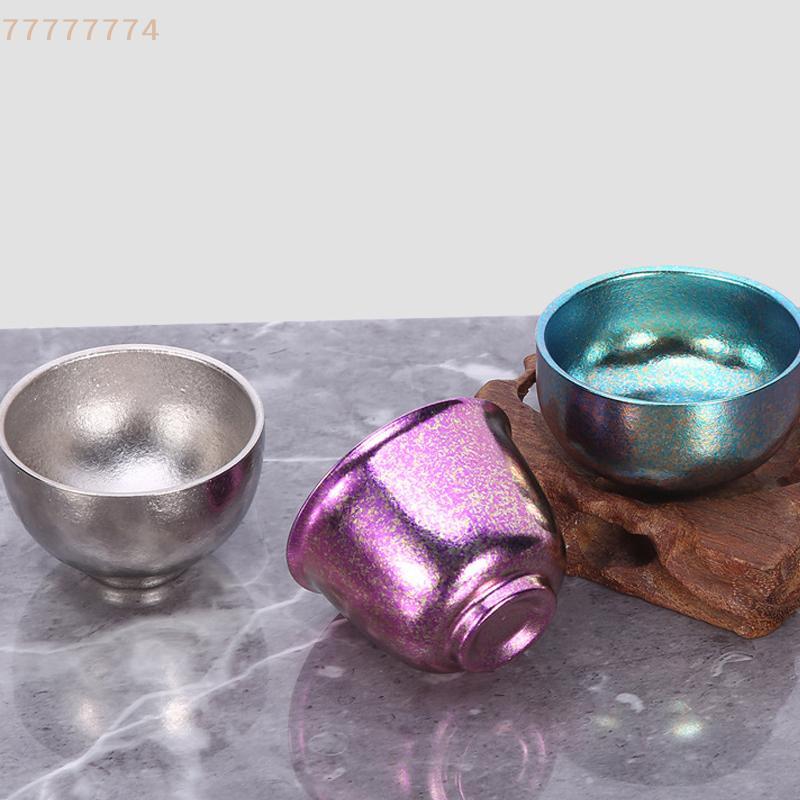 Pure Titanium Small Tea Cup Coffee For Outdoor Portable Camping Coffee And Tea Tableware Brewing Hiking Tea Cup Teapot
