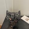 Sweet and Cool Tomboy Style Large Capacity Chain Shoulder Bag with Crossbody Strap and Strap Bag for The Armpit