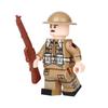 World War II British North African Soldier Doll Military Weapons Accessory Building Block Toy