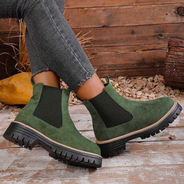 Women's Lightweight Fashion Hundred Soft Elastic Comfortable Ankle Boots Shock Absorbing Anti-slip Casual Sports Martin Boots
