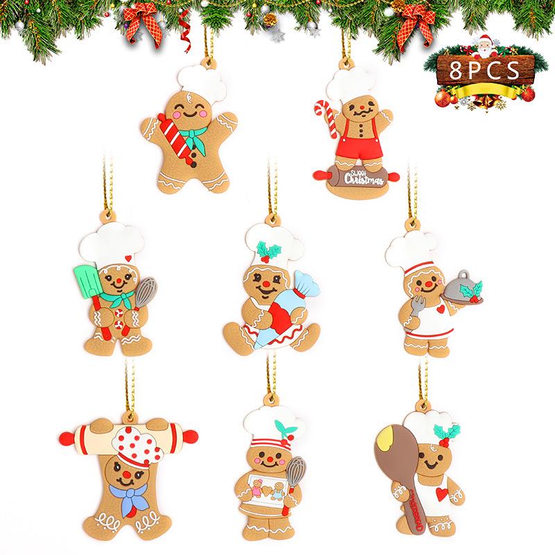 Classic Christmas Gingerbread Man Tree Ornaments