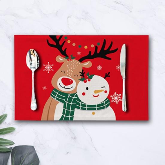 Tellerkissen, zarte, langlebige, umweltfreundliche Geschirrmatte, Frohe Weihnachten, hitzebeständiges Tischset, Tischset für die Weihnachts-Restaurantparty