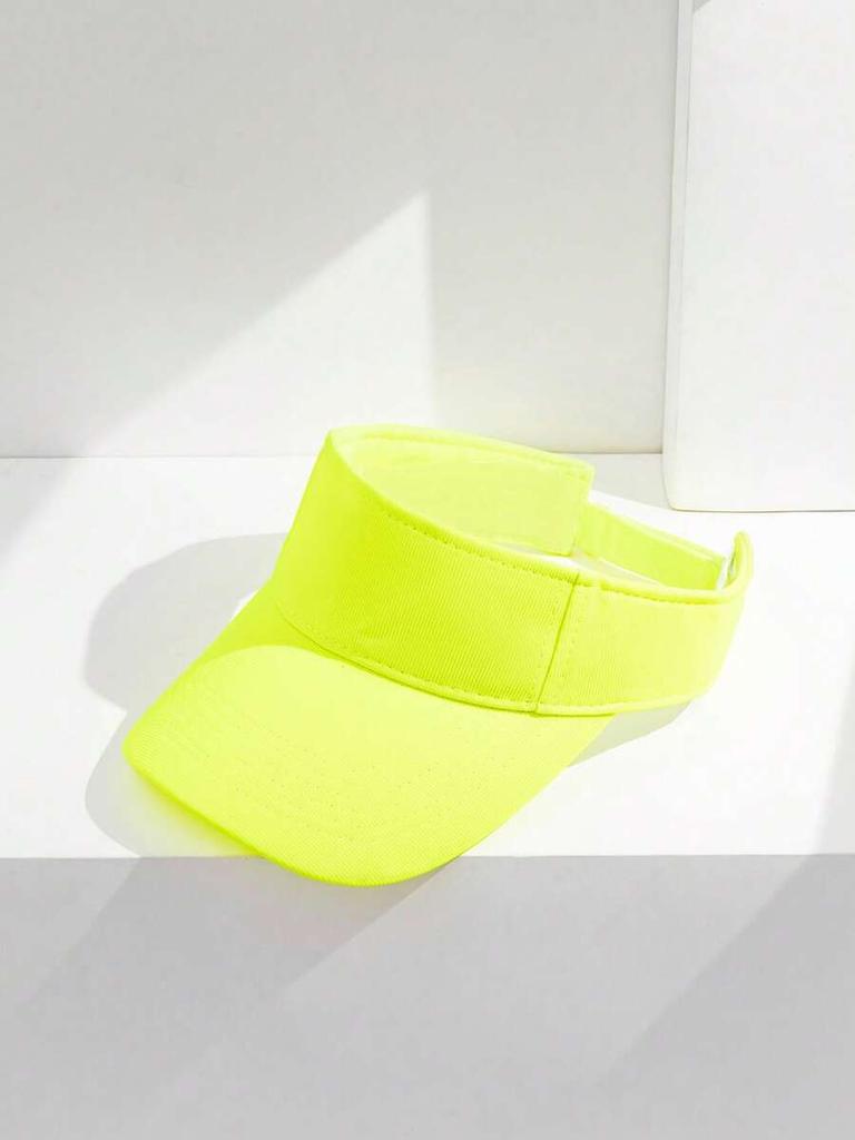 Unisex Casual Solid Color Visor Hat For Outdoor Sports Leisure Daily Wear Summer Beach