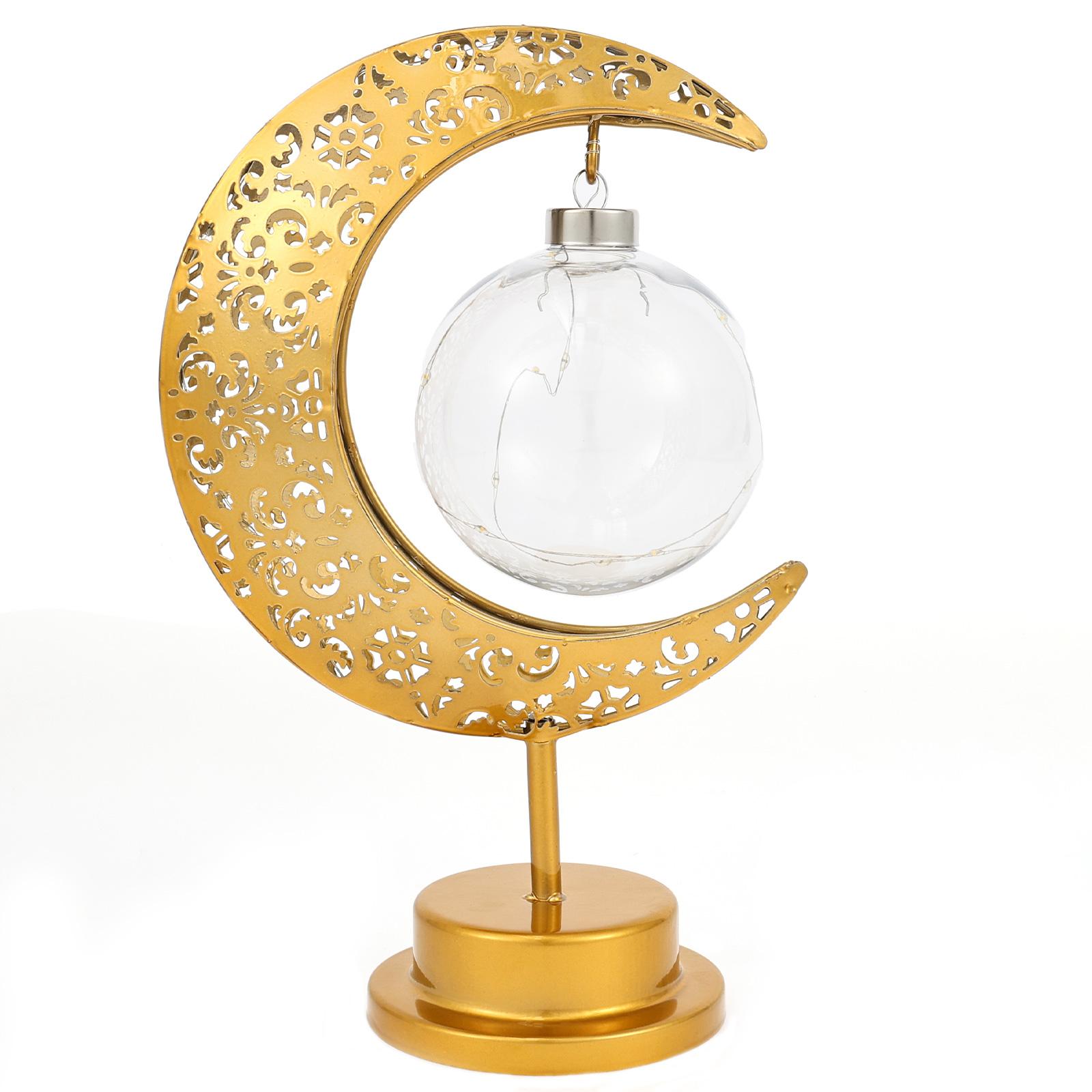 

Ramadan Hollow LED Star Moon Ball Light Muslim Style Decorative Lamp Bedroom Festival Table Lamp Atmosphere Shaped Light