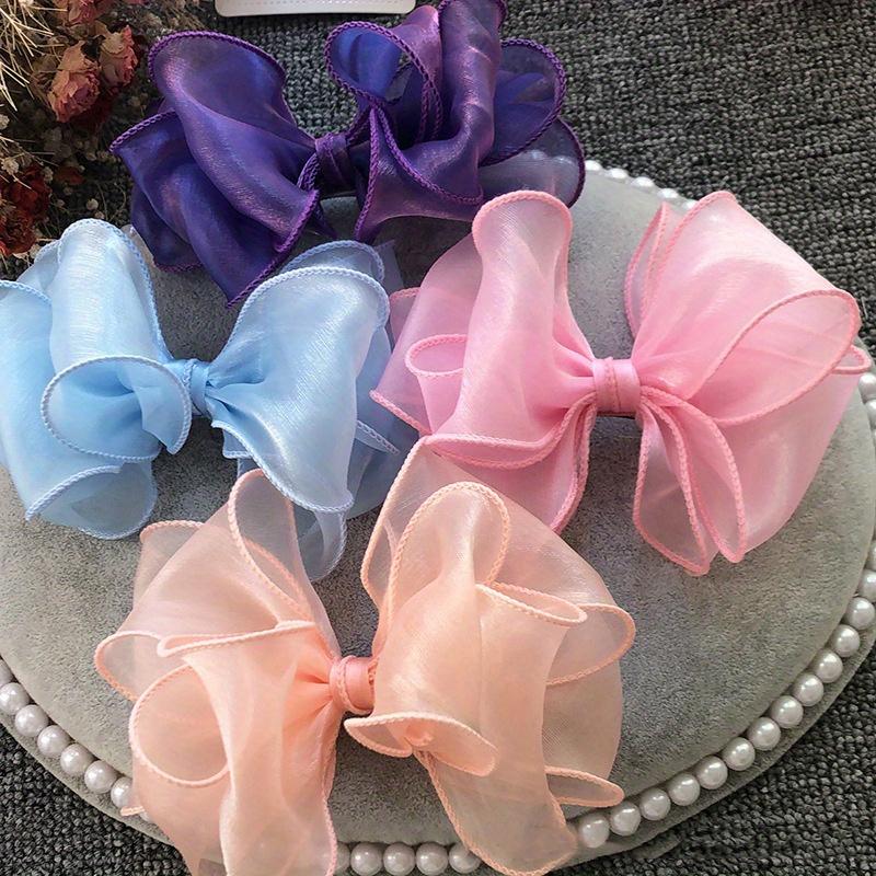 1 Roll - 9.144meter Solid Color Organza Ribbon with Wavy Edge for Wedding Bouquets, Gift Packaging, and Party Decor - Available In Purple/Red