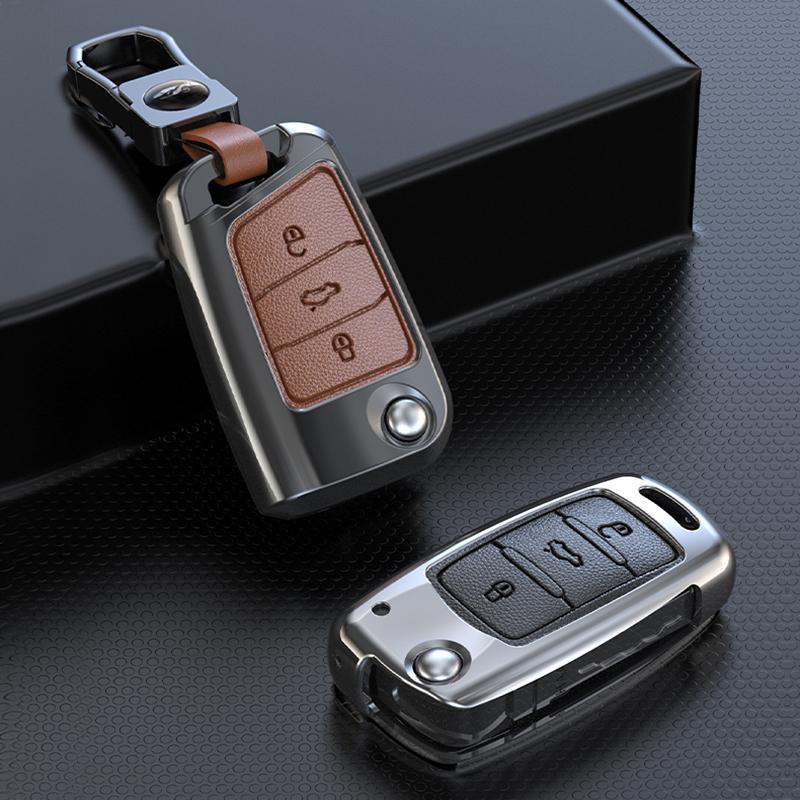 For VW Volkswagen Polo Golf 4 5 6 7 T5 MK7 Tiguan Passat B6 B5 Octavia A5 A7 Leon FR 2 Ibiza Area Car Key Case Cover