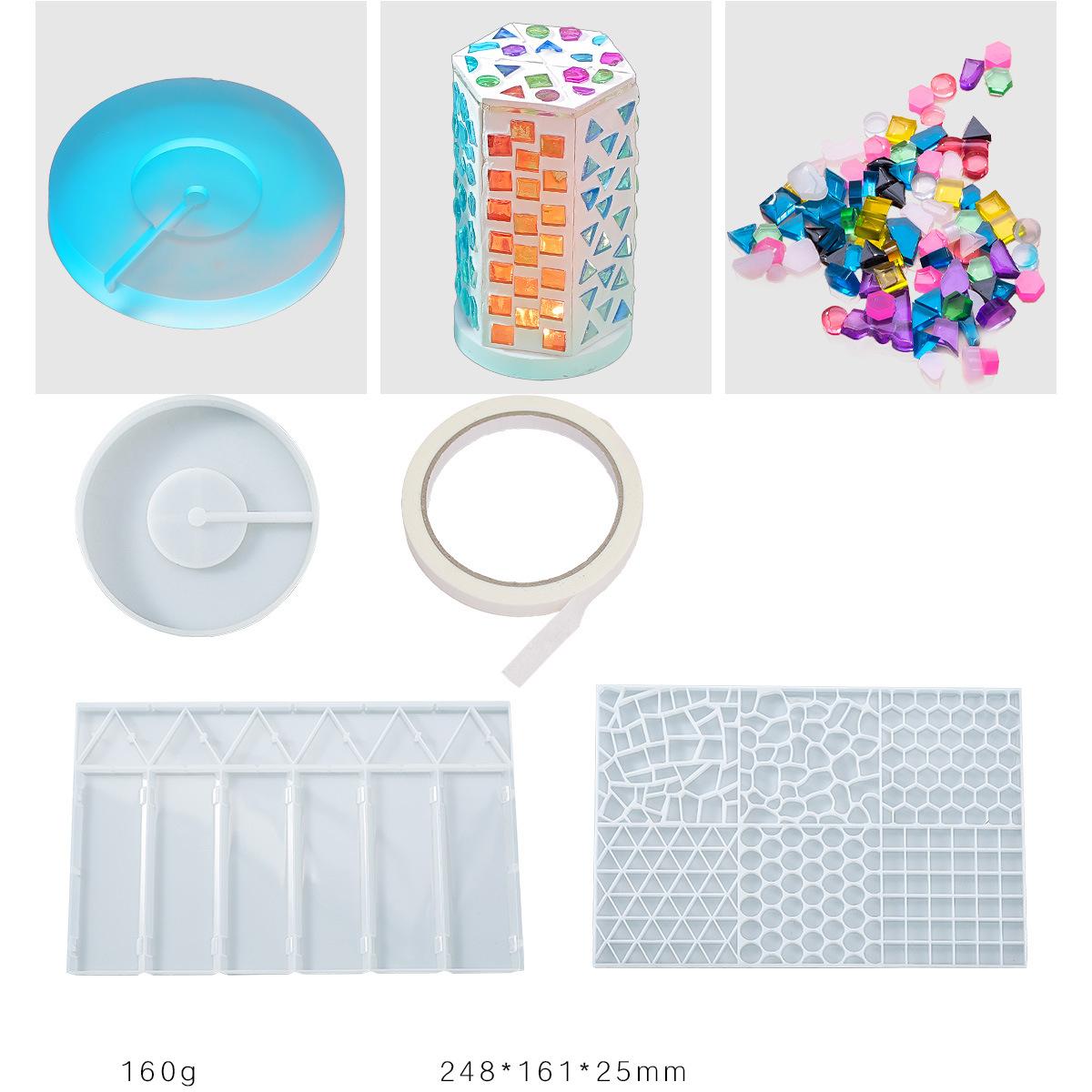 

Шестиугольная легкая мозаика, силиконовые формы для украшения эпоксидной смолы для настольного литья, форма I1C1 01