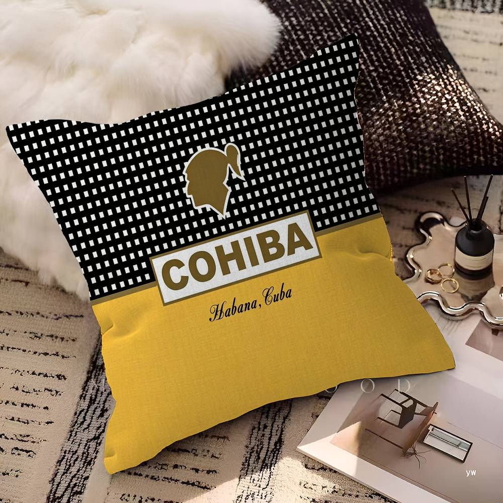 C-Cohibas Cigarette Cushion Cover Pillow Cover Decor Pillowcase Printed Cushion Case for Couch
