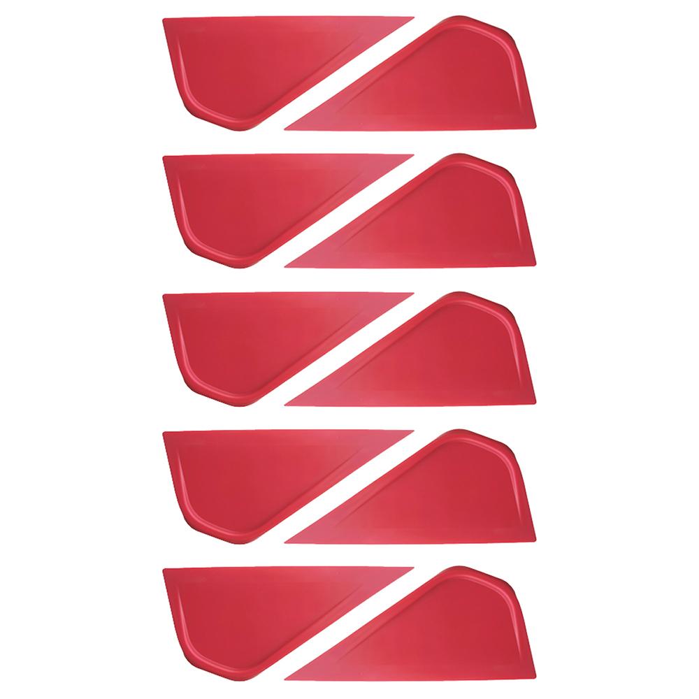 

10pcs Car Vinyl Card Scraper Pointed Film Wrap Contour Squeegee Window Glass Tint Foil Install Automotive Tools 10A31 10 red soft