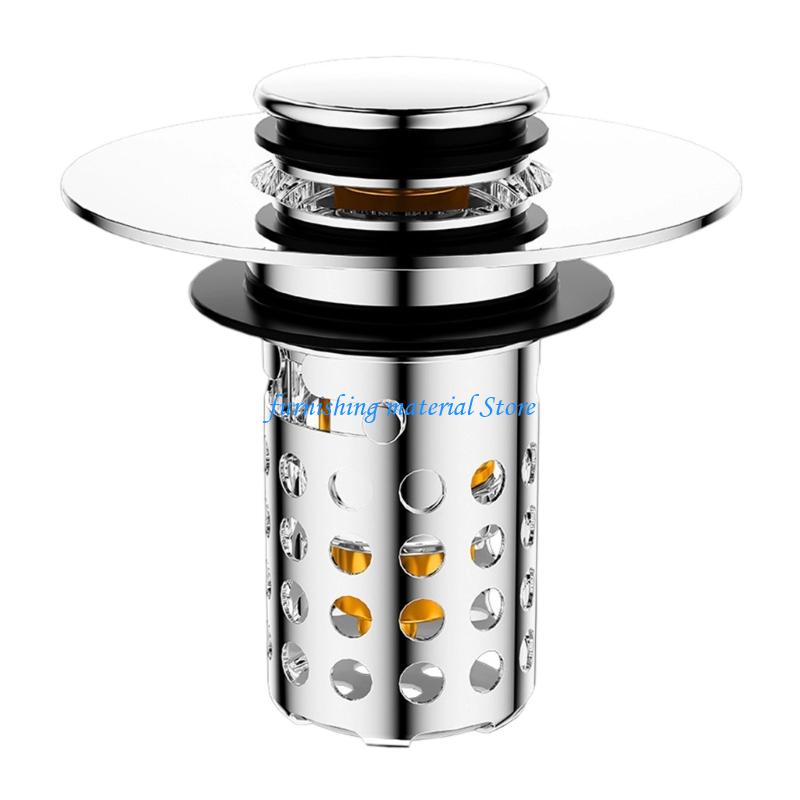 

Y5GD Steel Sink Drain Press Seal Popup Cores with Not Odor & Hair Filter
