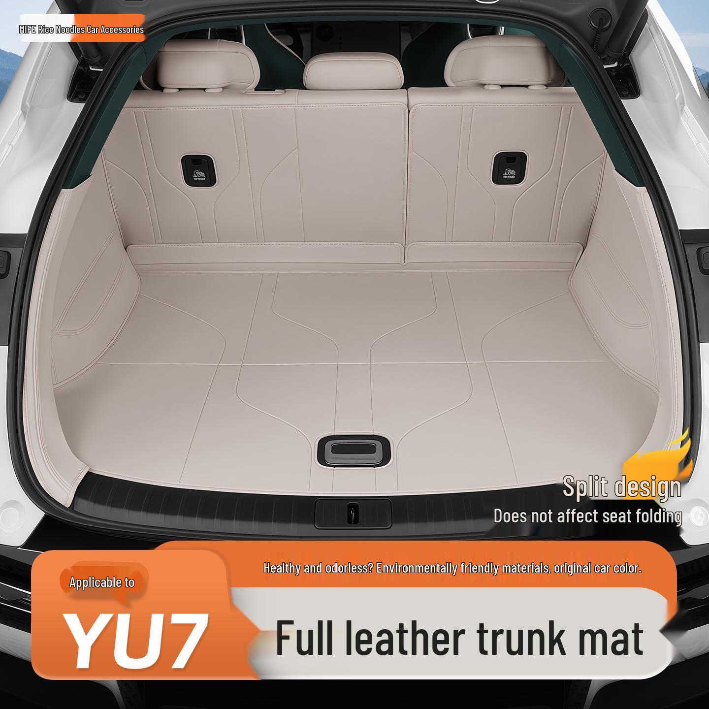 

Шкіряний килимок у багажник Xiaomi YU7 з повним покриттям - Преміальний аксесуар для інтер єру Napa Leather - Black, 1-piece set