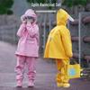 Kinder-Regenmantel und Regenhosen-Set mit Schulrucksack Weltraum