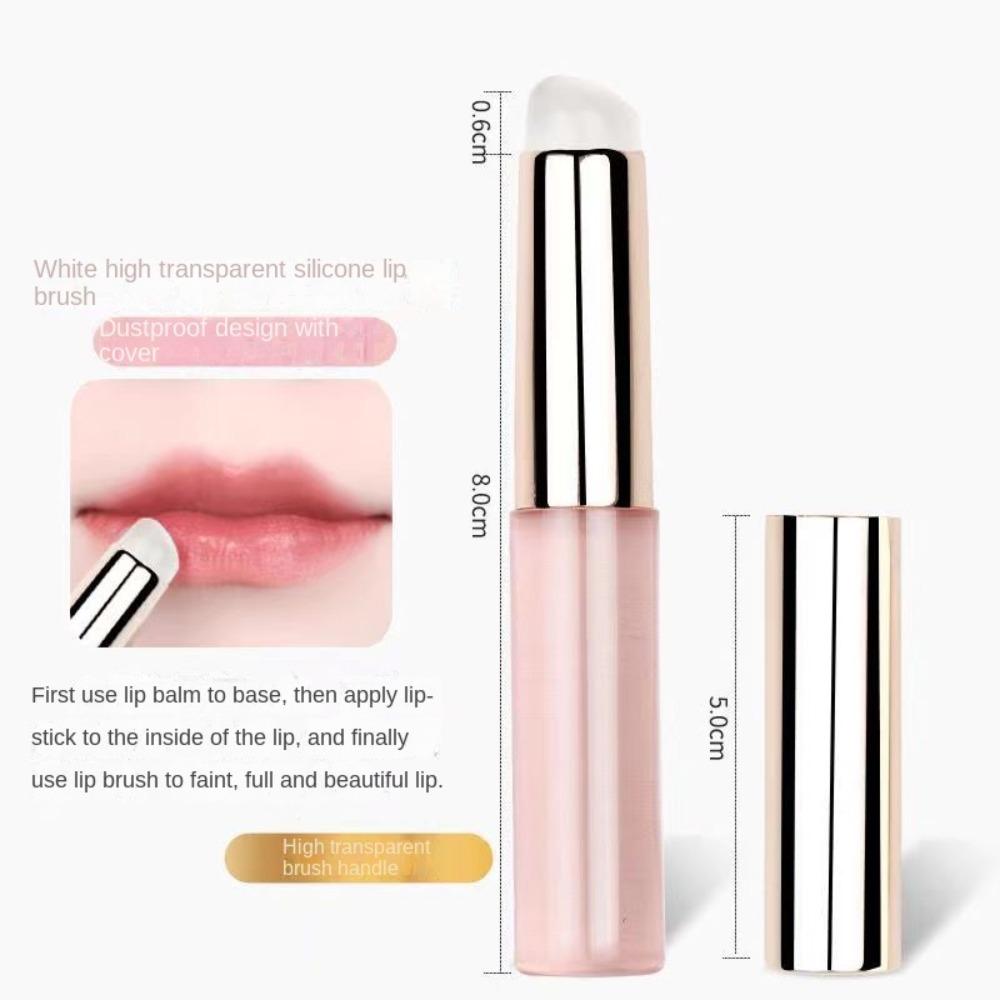 Multi-Use Mini Concealer Brush Round Head Lipstick Brush Portable Silicone Lip Brush