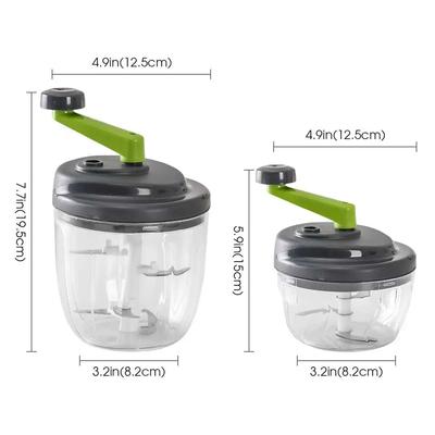 1ks 520/900ML Ruční mlýnek na maso Sekáček na česnek Rotační lis na česnek Drtič Kráječ na zeleninu a cibuli Kuchyňské vařící příslušenství