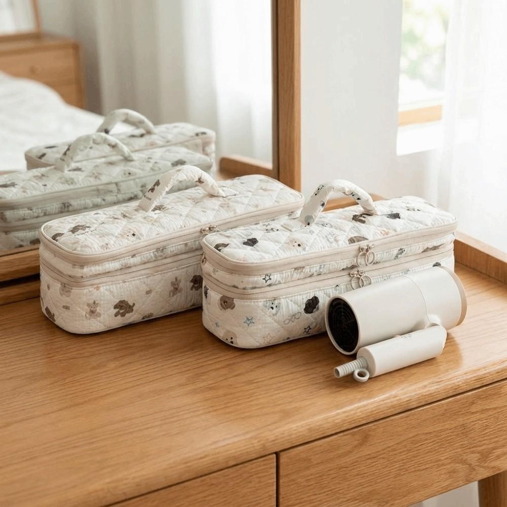 Large Capacity Double Layer Hair Dryer Bag Dust-proof Curling Iron Storage Bag Travel