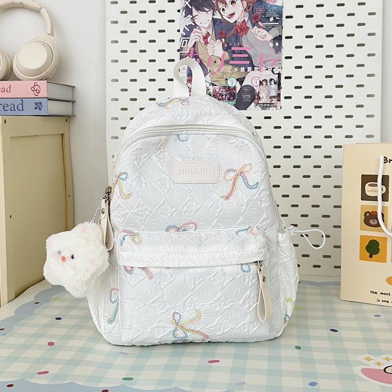 Schoolbag High-value embroidery design schoolbag Japanese versatile girl schoolbag Large capacity junior high school student backpack female