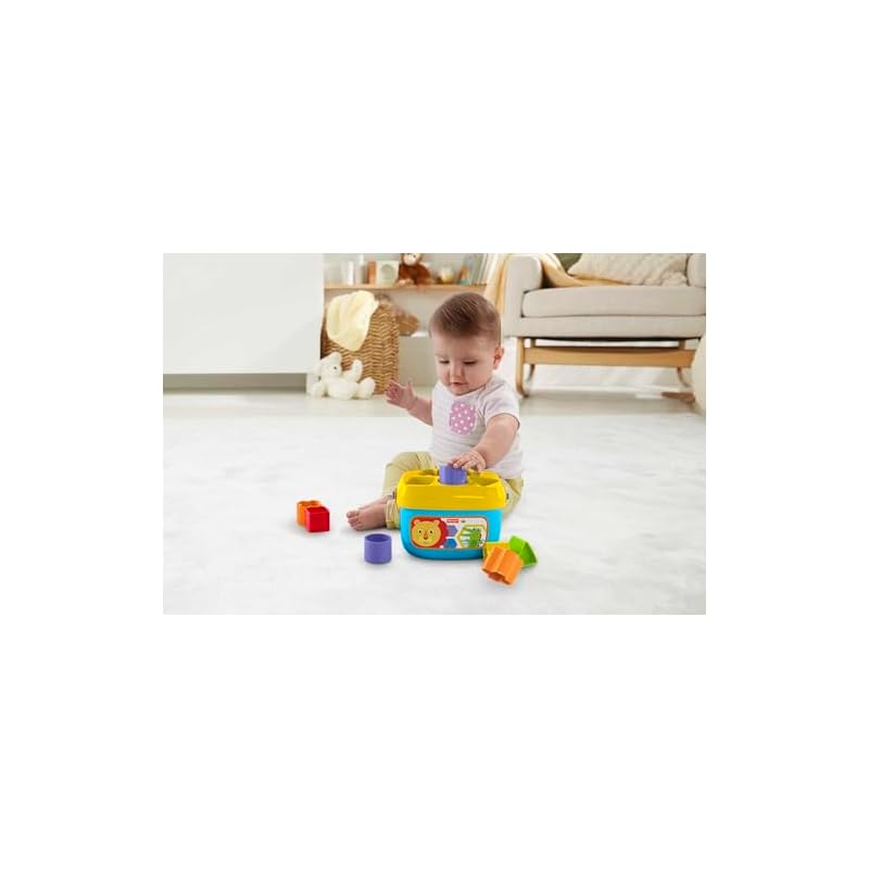Fisher-Price Infant First Blocks Rainforest (6 Months and Up) Baby Toy Educational Block Set (FFC84)