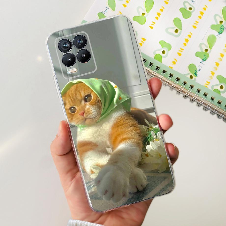 For Realme 8 8i 8Pro 4G 5G Phone Case Clear Soft TPU Silicone Back Cover Cool Cartoon Girly Bumper On Realme8 8 Pro Slim Coques