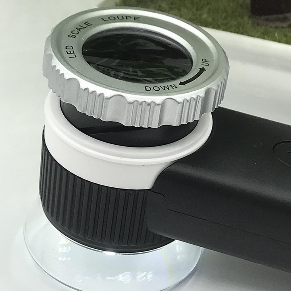 Portable USB Rechargeable 30X Magnifying Glass Illuminated Magnifying Glass Pocket Magnifier for Antique Identification