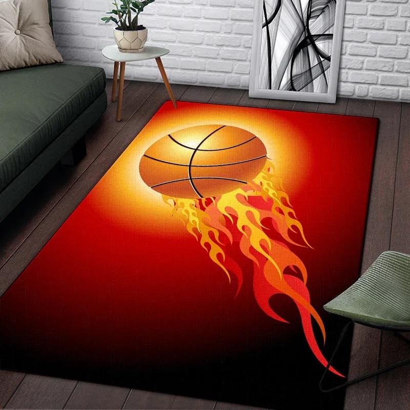 Basketball Printed Carpet Living Room Decor Sofa Table Rug Lounge Mat Kitchen Mats for Floor Anti Slip Chair Cushion Large Rug