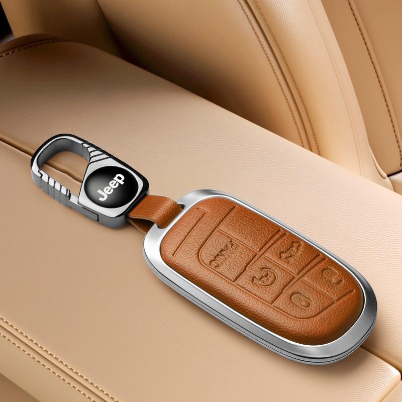 Jeep Key Cover Compatible with Compass, Cherokee, Commander, Grand Cherokee Key Shell