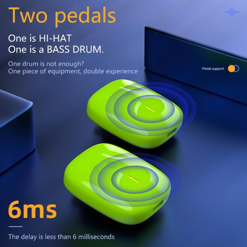 Portable Pocket Drum Motion Sensing Electric Air Drum With Drumsticks Virtual Air Drum for Beginners Kids Enduring