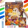 Halloween Oil Painting Digital Painting Pumpkin Handmade Diy Coloring Painting Home Decoration