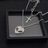 1pcs Alien Pendant Stainless Steel Necklace For Men Women Jewelry Cross Charm Asymmetry Chain Necklace Punk Accessories Choker