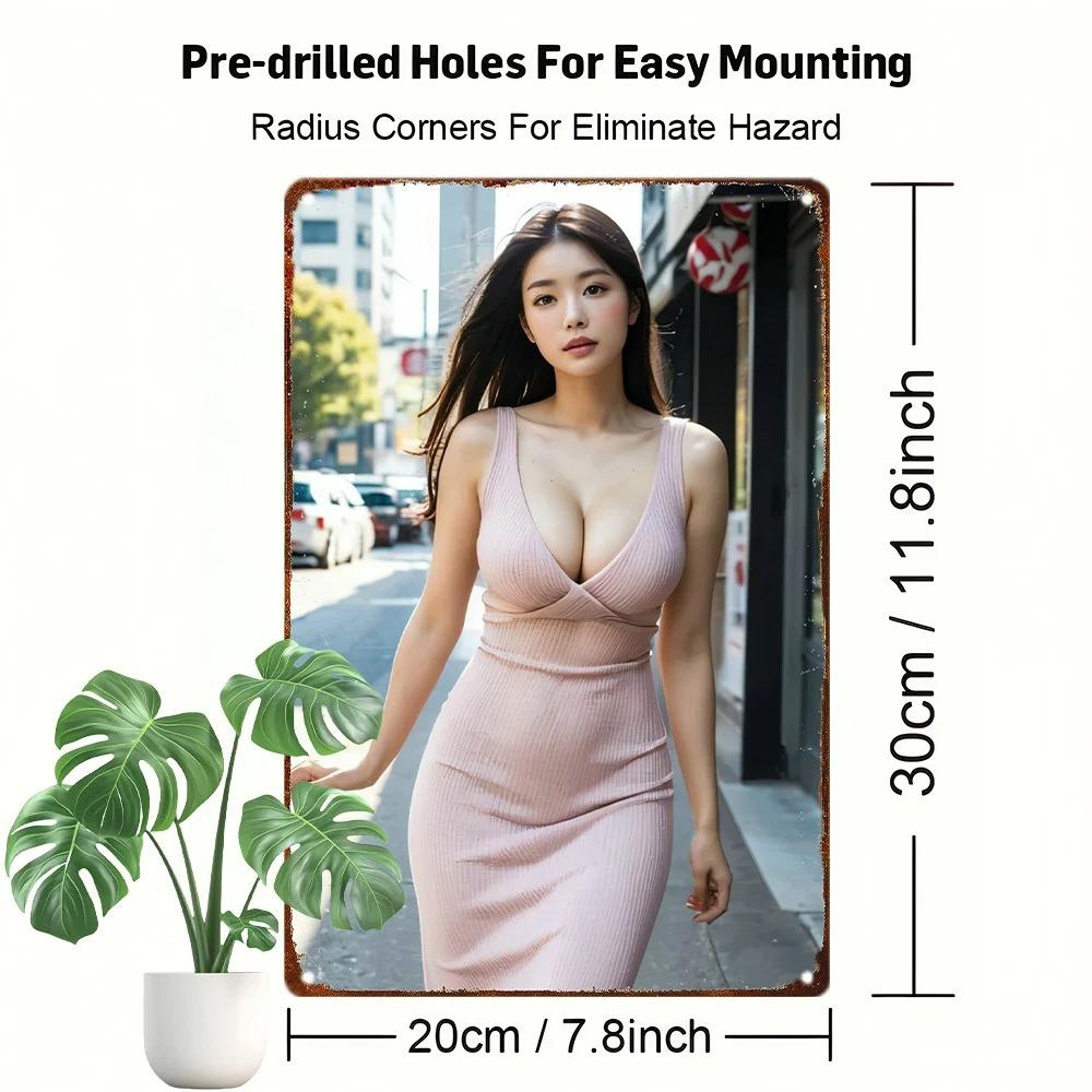 Retro Anime Wall Art Metal Sign 8x12 Inch Vintage Home Cafe Decor Gift