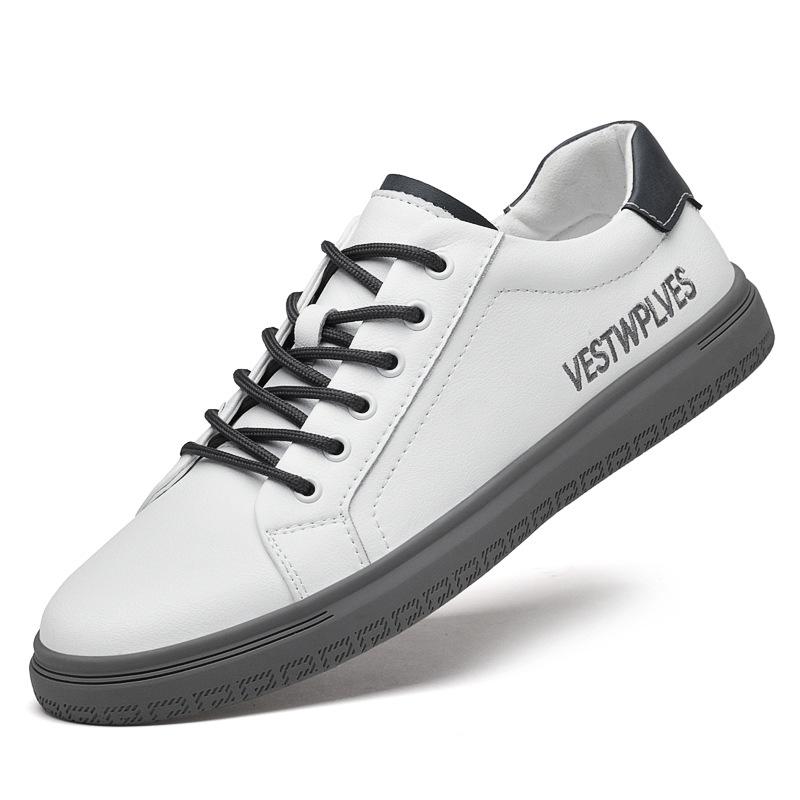 

Men s shoes breathable white shoes men s lightweight and trendy Korean version sports shoes soft-soled casual board shoes 45