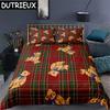 Teddy Bear Pattern Bedding Set Simple Bedspread Pillowcase Cartoon Home Textile Children Adult Bedroom Decoration