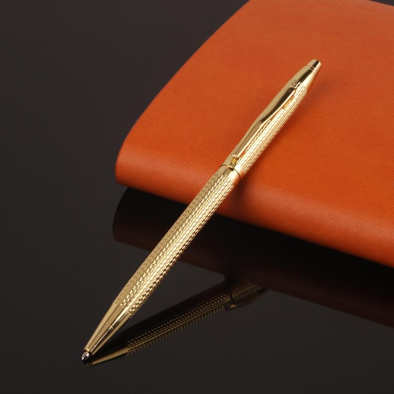 Ballpoint Pen Signature Pen Student Stationery Office Pen Brushed Wavy Metal Ballpoint Pen Cola Pen Oil Pen Creative Advertising Gift Pen